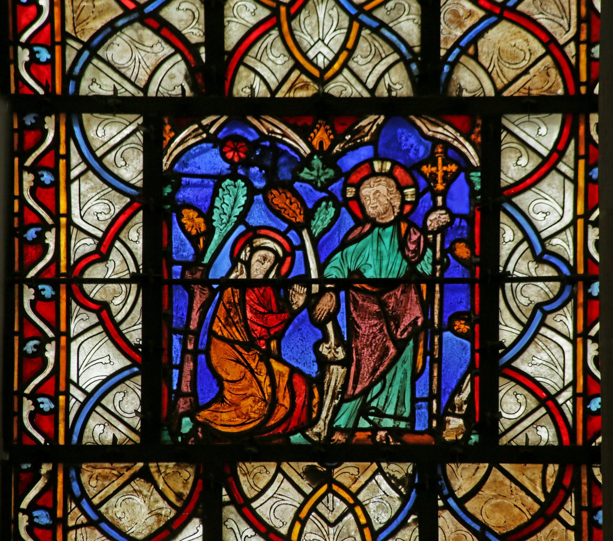 Okno przedstawiające Noli Me Tangere autorstwa French School