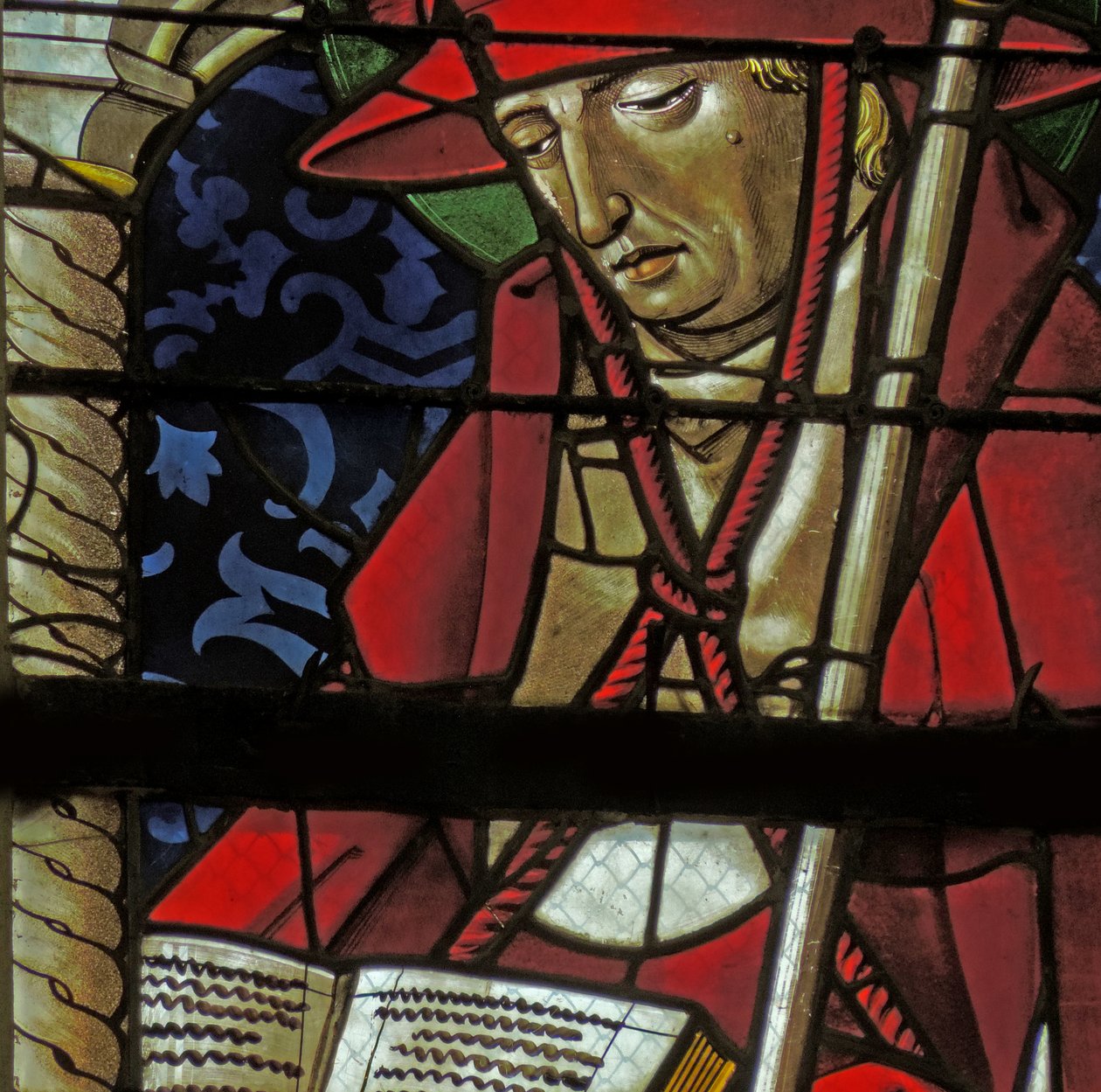 Okno przedstawiające Świętego Jerome autorstwa French School
