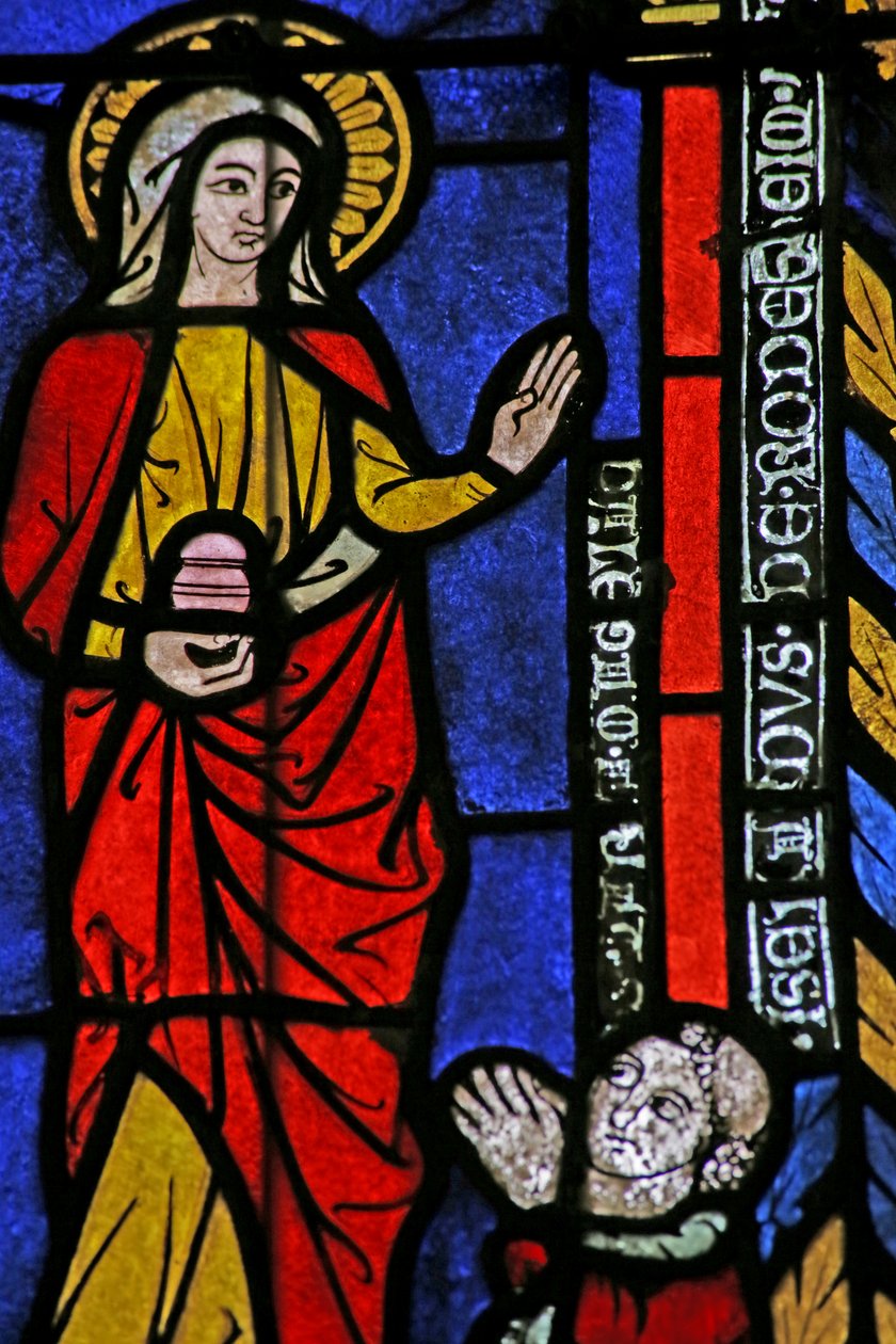 Okno przedstawiające św. Marię Magdalenę z Donor autorstwa French School