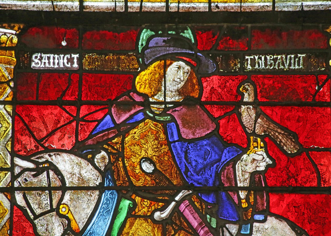 Okno przedstawiające św. Thibault autorstwa French School