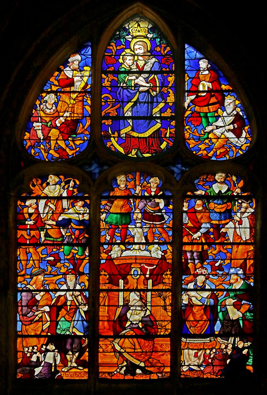 Okno przedstawiające drzewo Jessego, ok.1532 autorstwa French School