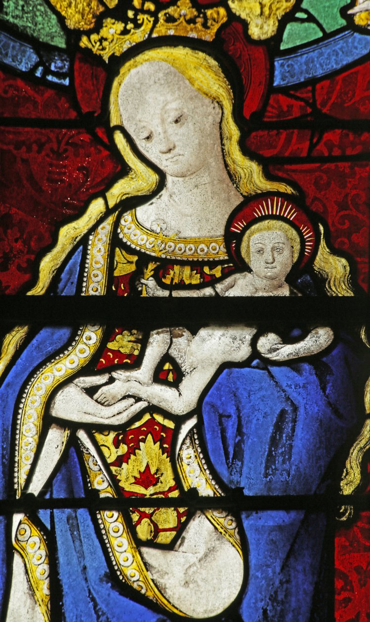 Okno przedstawiające Dziewicę z Dzieciątkiem, ok.1495 autorstwa French School