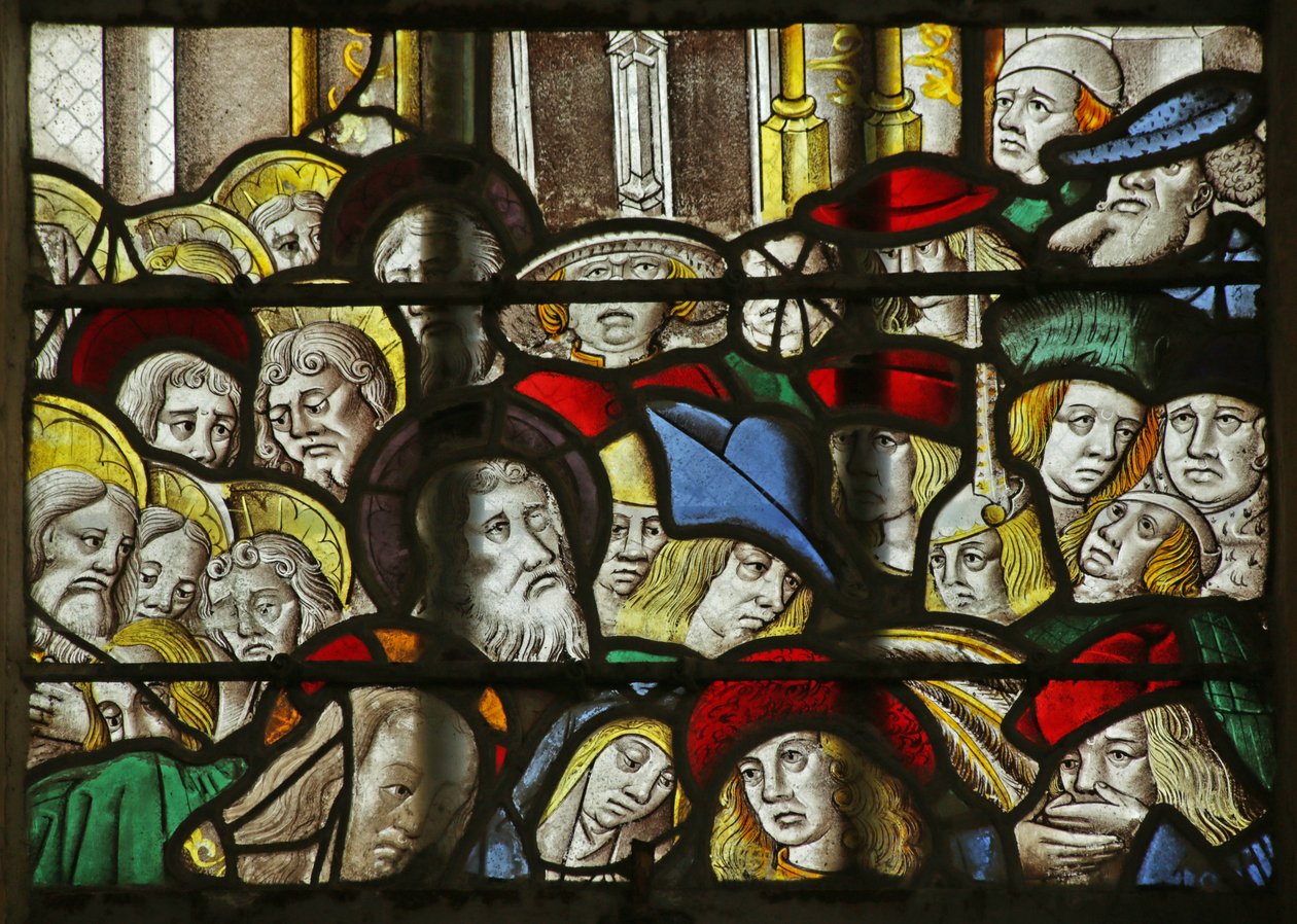 Langas, vaizduojantis minias prie Lozoriaus prisikėlimo, 1470-1500 poli autorstwa French School