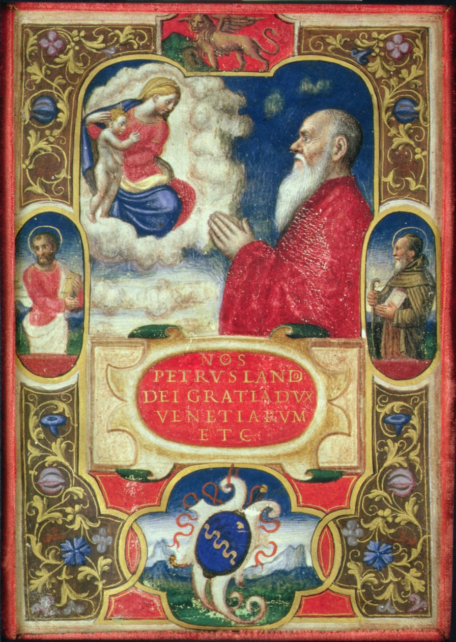 Antonio Marcello modlący się do Matki Boskiej, ok. 1540 autorstwa Italian School