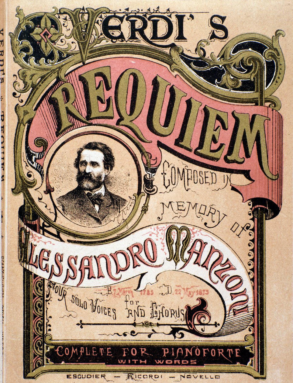د Verdis Requiem لپاره Frontispiece، 1874 poli autorstwa Italian School