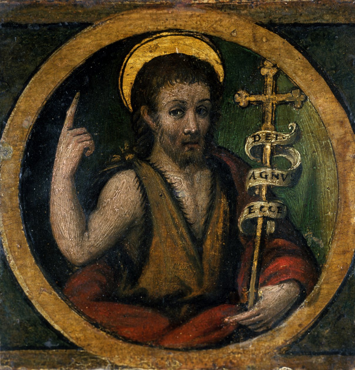 Jan Chrzciciel (tempera na drewnie topoli) autorstwa Italian School
