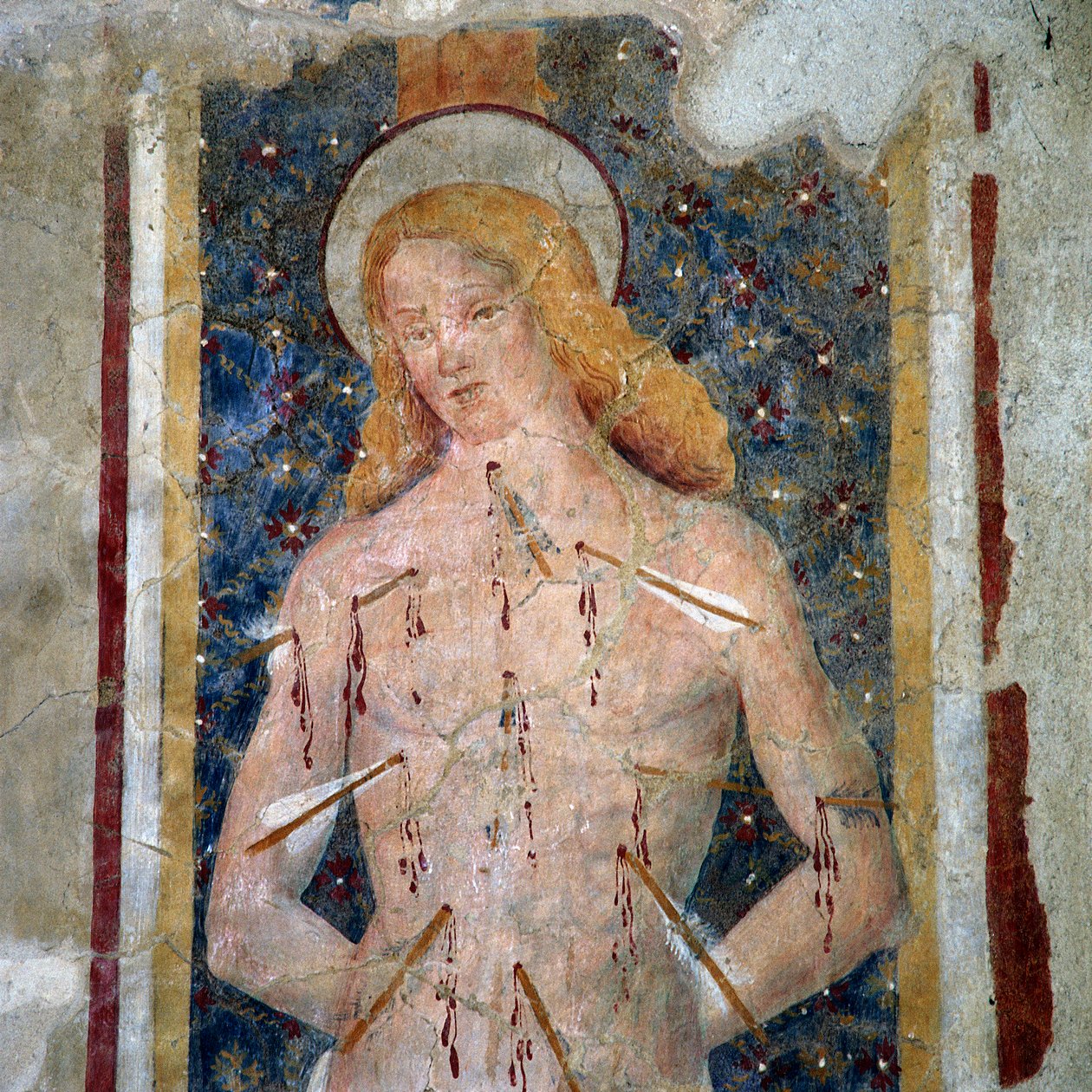 Św. Sebastian, kościół San Michele Arcangelo, Schifanoia, Narni autorstwa Italian School