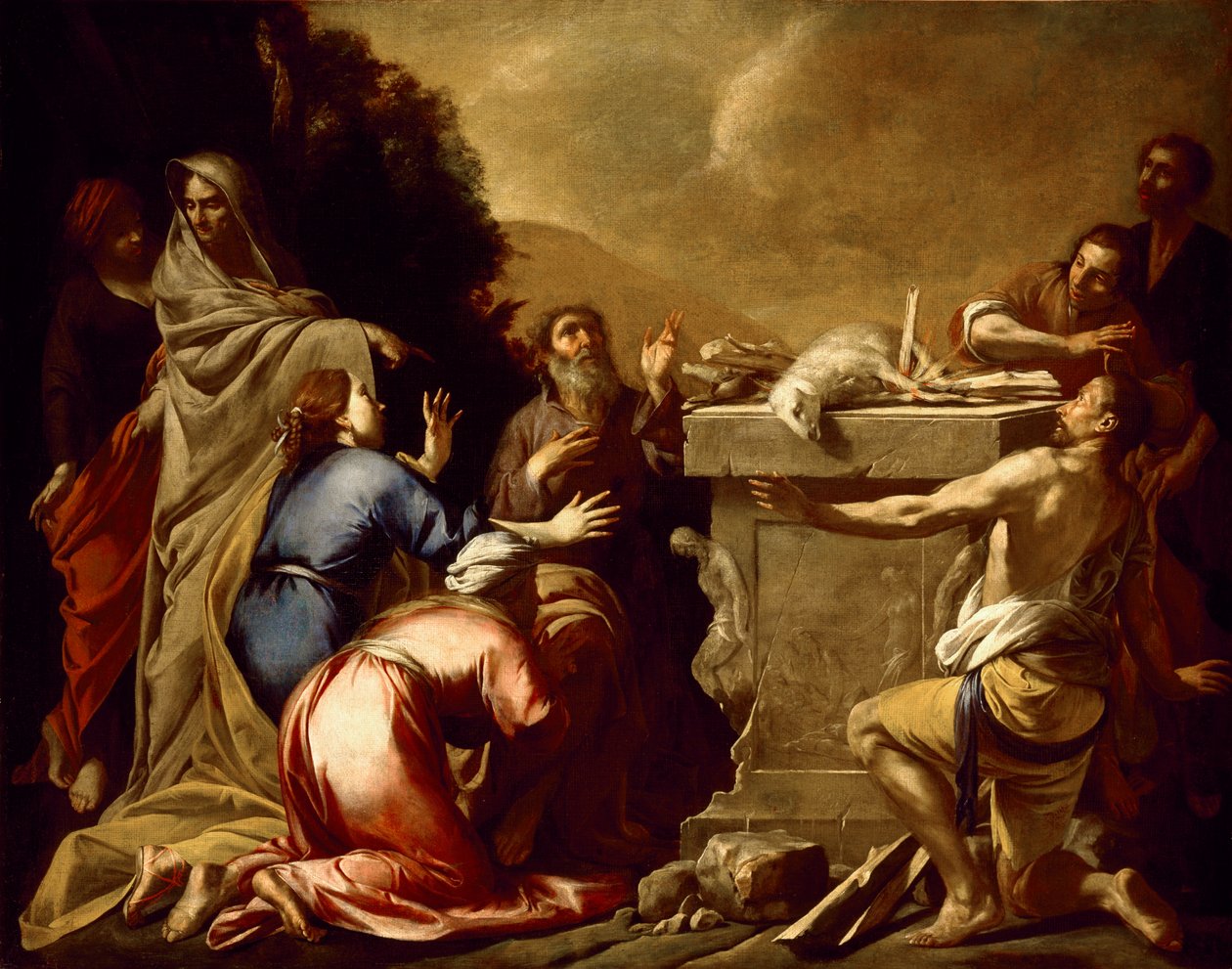 Ofiara Noego, c. 1645-1650 autorstwa Italian School