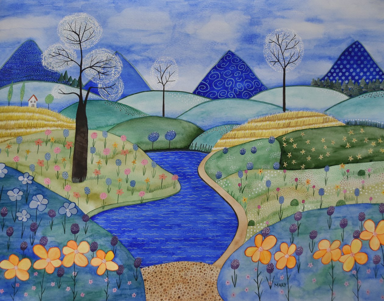 Górski świat autorstwa Marys Watercolors