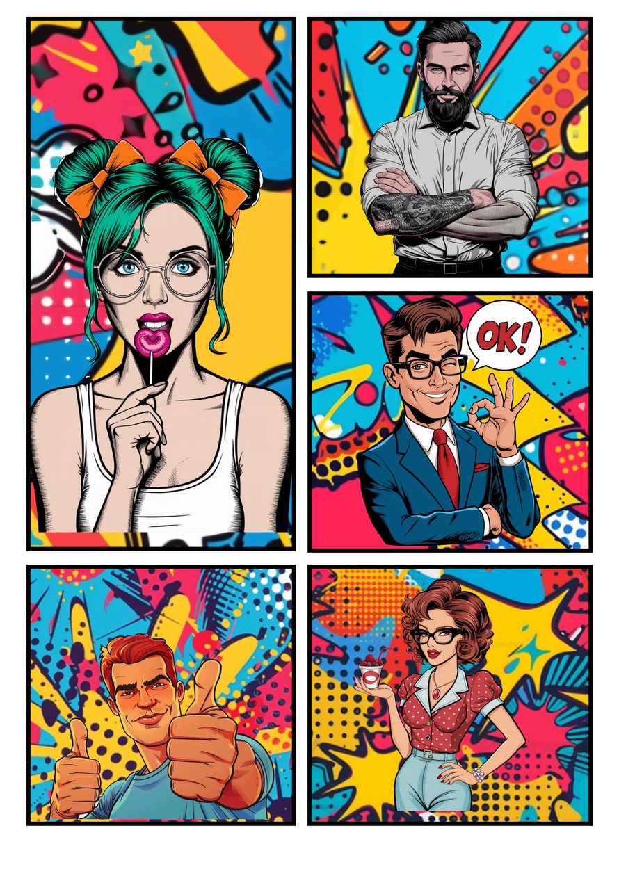 Komiks Popart "OK" autorstwa Mario Witt