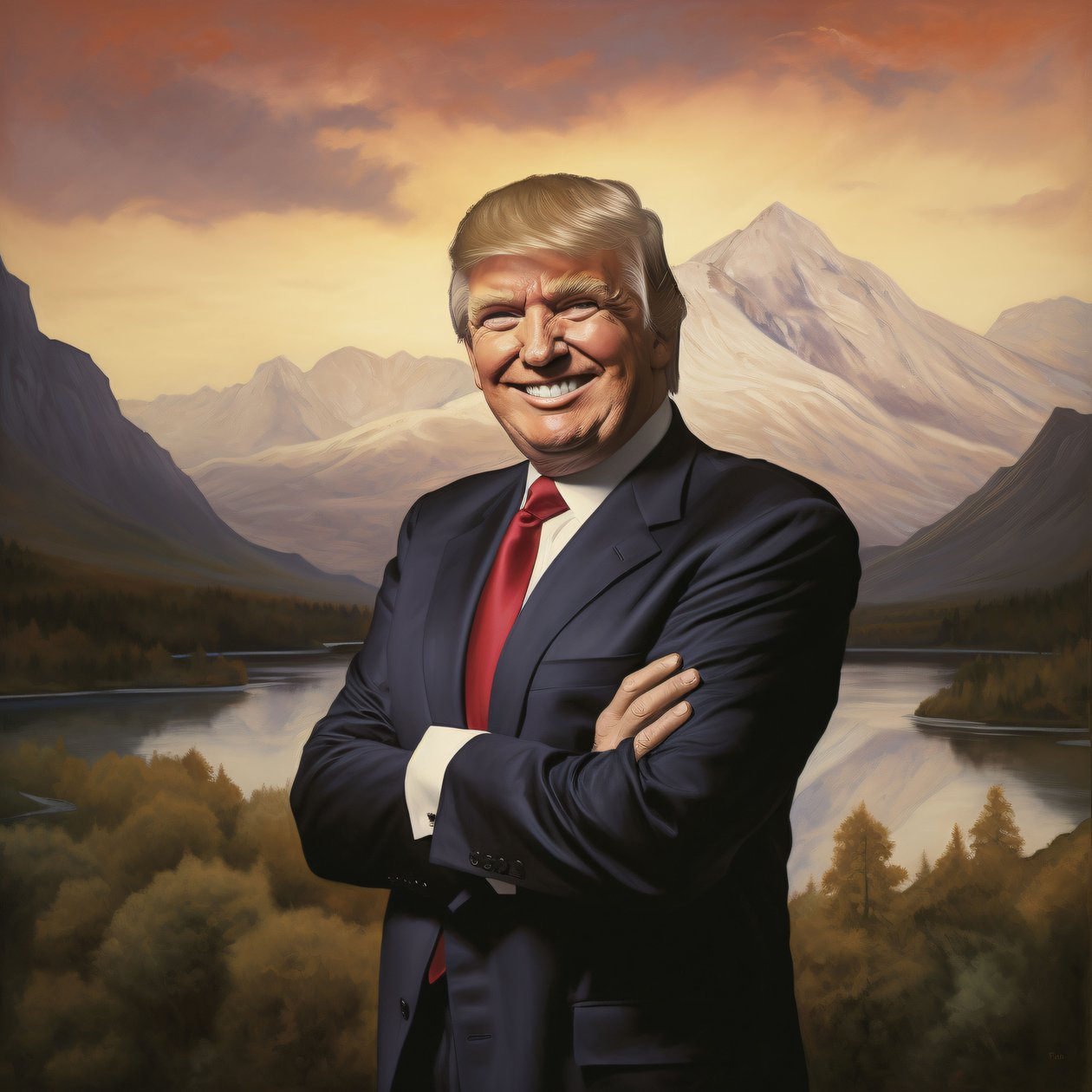 Portret Donalda Trumpa, dekoracja ścienna, którą pokochasz | druk na żądanie autorstwa F. Abderrahim
