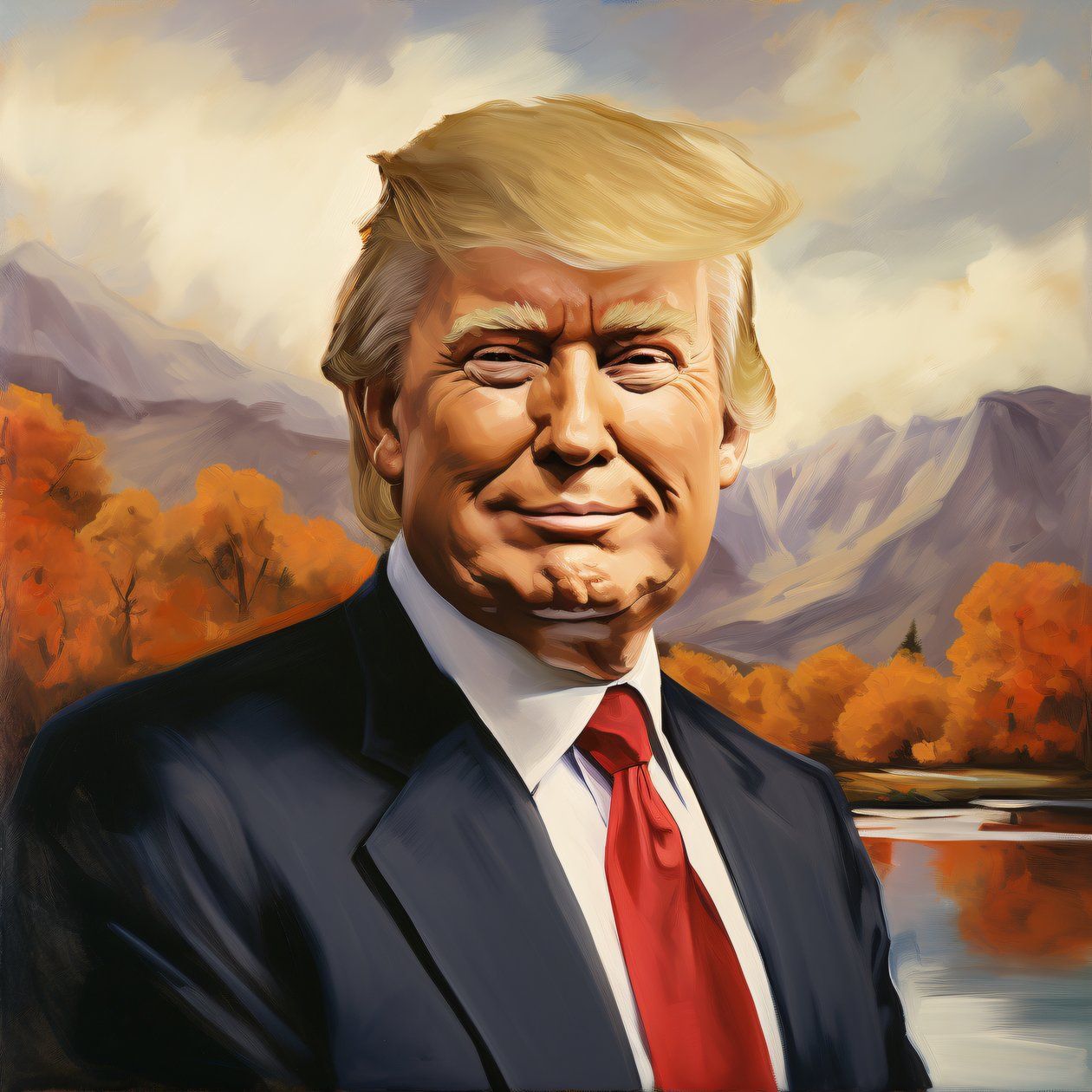 Obraz Donald Trump, portrety prezydenta, dekoracje ścienne i wydruki na płótnie autorstwa F. Abderrahim