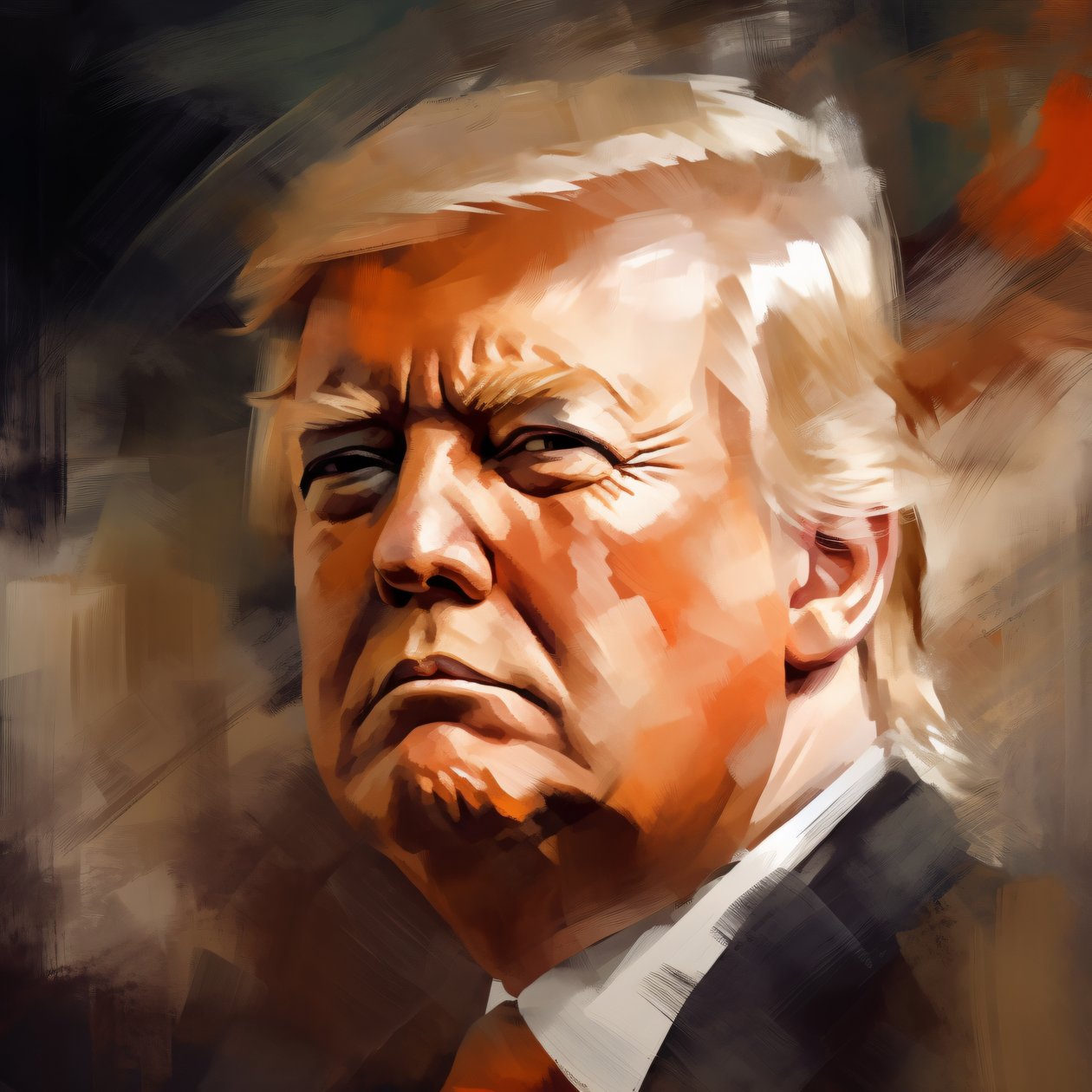 Artystyczne portrety Donalda Trumpa, dekoracje ścienne | druk na żądanie autorstwa F. Abderrahim