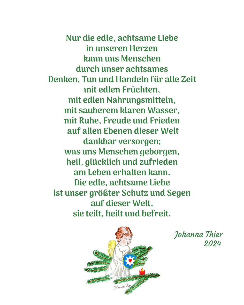 Anioł uważnej miłości autorstwa Johanna Thier