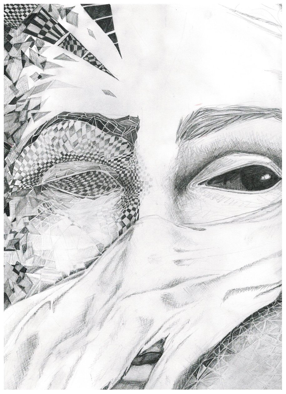 Portret mozaikowy autorstwa Phantalis