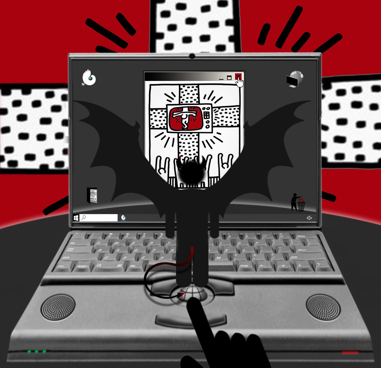 Antychryst (III) (z serii: Windows) autorstwa Alexander Eibach