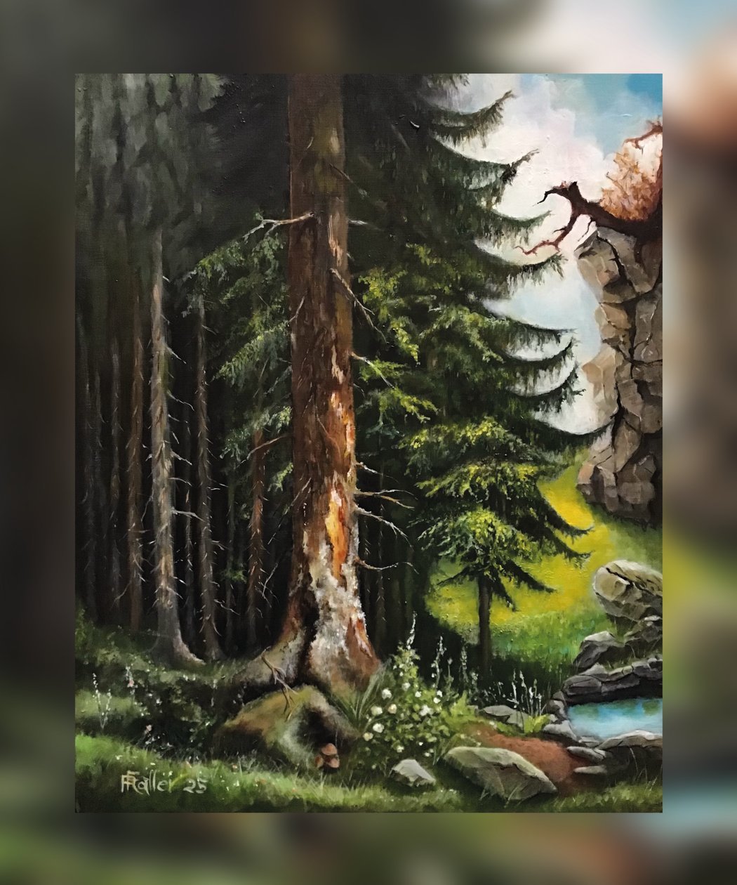 Polana w głębokim lesie autorstwa Faller Rüdiger - Tician