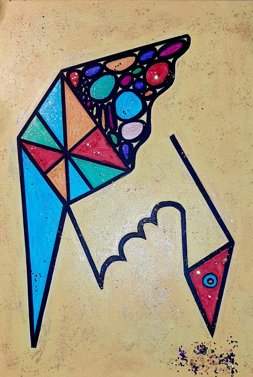 Dziobiący ptak autorstwa Steffi_Seiler_Art