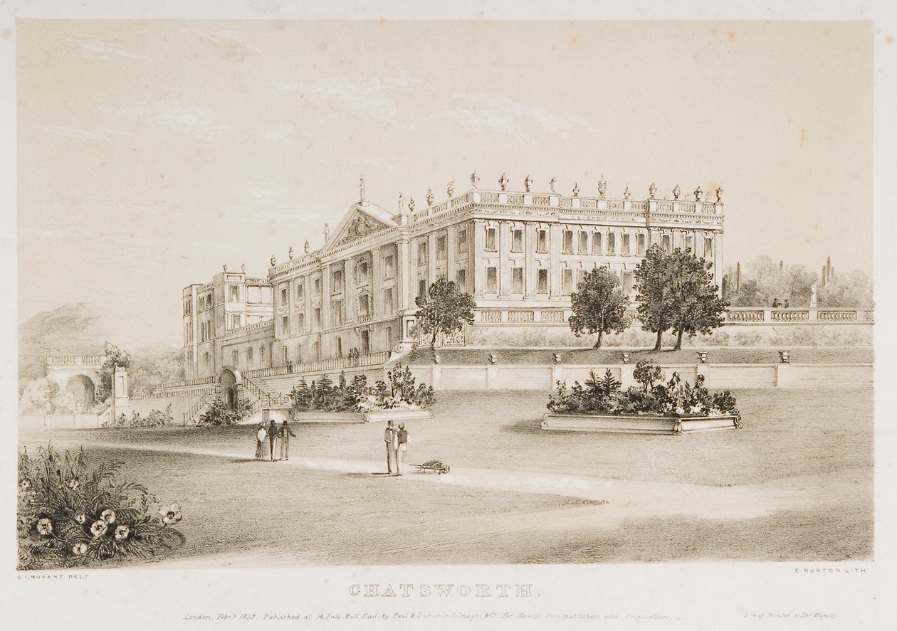 Chatsworth House, Derbyshire, 1839 autorstwa 4th Earl of Morton James Douglas