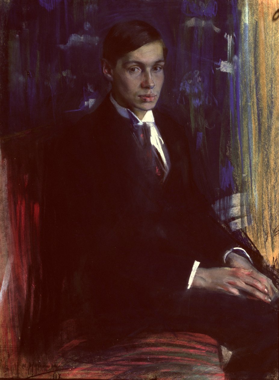 Борис Пастернакийн хөрөг (1890-1960), 1917 (цаасан дээрх пастел)поли autorstwa A. A. Murashko