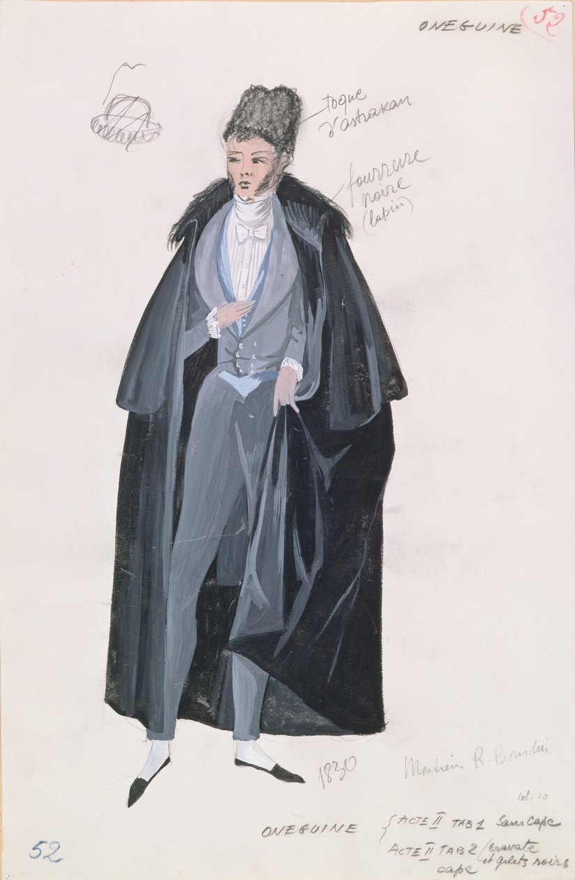 Leński, z opery "Eugeniusz Oniegin", 1830 r. autorstwa A. Lebrun
