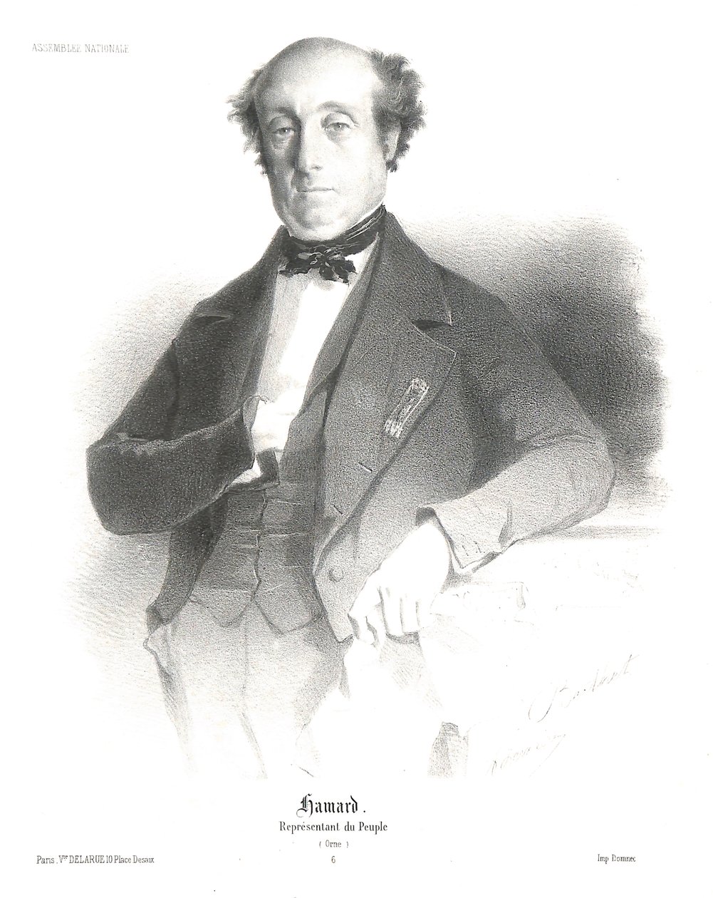 Portret Pascala Hamarda autorstwa A. Lemaire Berthet
