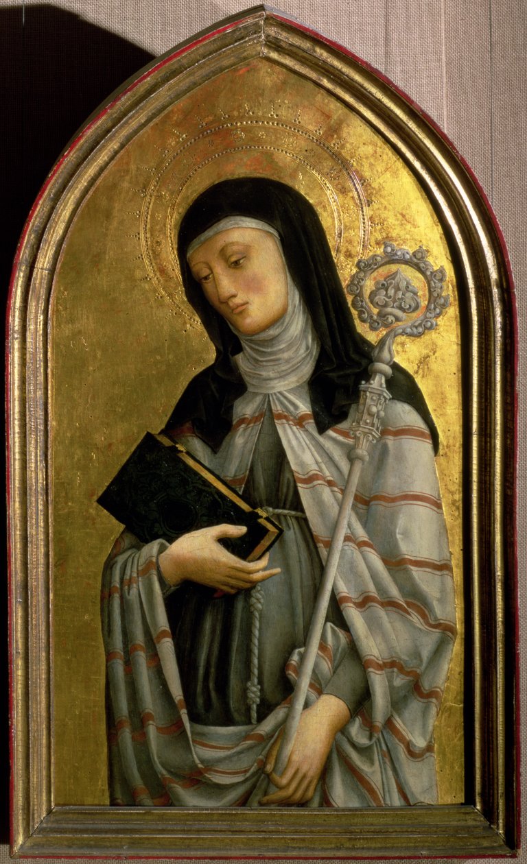 Św. Klara, panel z poliptyku wyjętego z kościoła św. Franciszka w Padwie (panel) (zob. też 72517) autorstwa A. and B. Vivarini