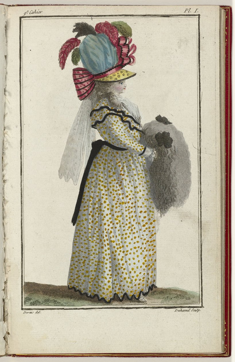 Cabinet des Modes lub Les Modes Nouvelles, 15 marca 1786, pl. I autorstwa A.B. Duhamel