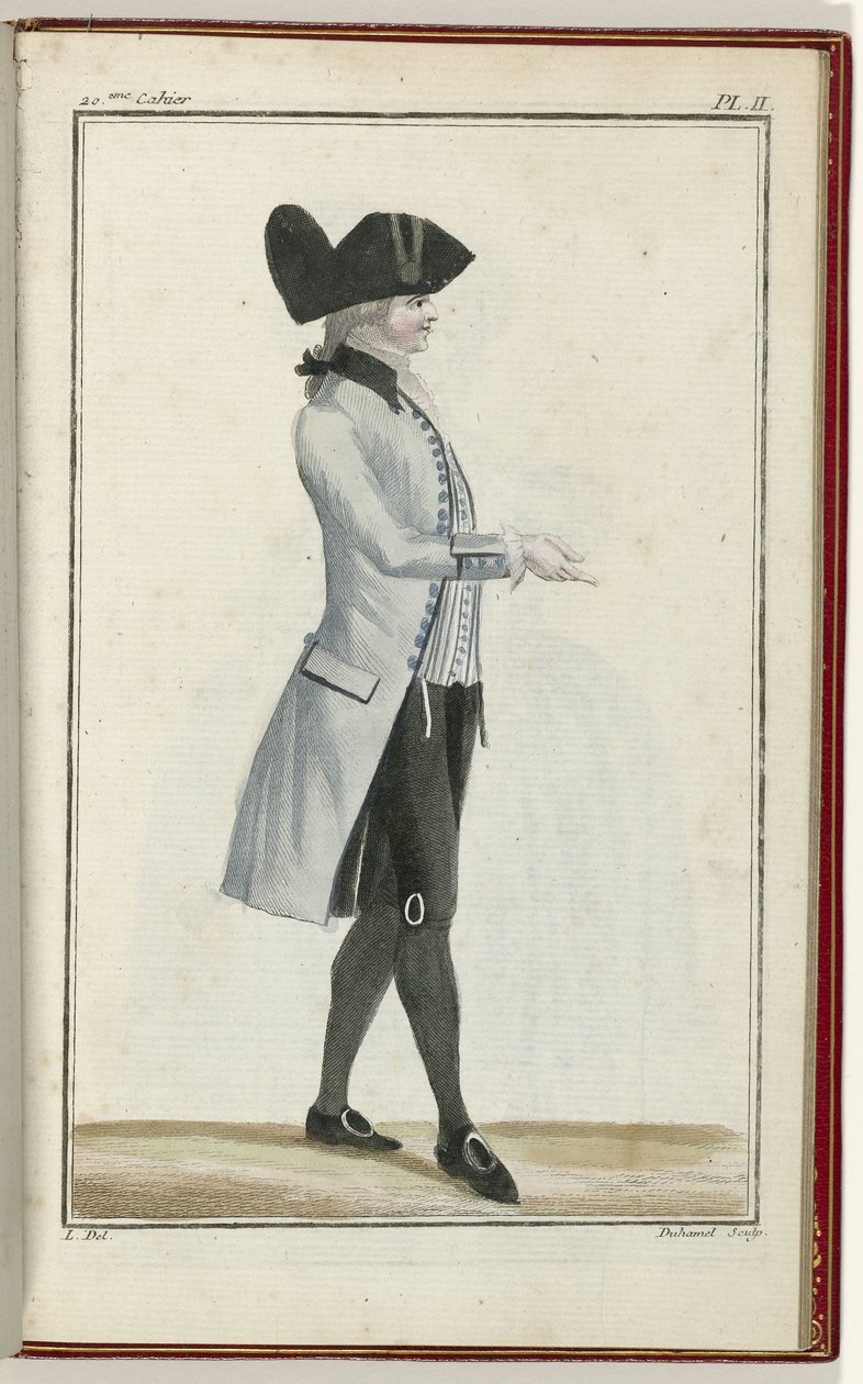 Cabinet des Modes lub New Modes, 1 września 1786, pl. II autorstwa A.B. Duhamel