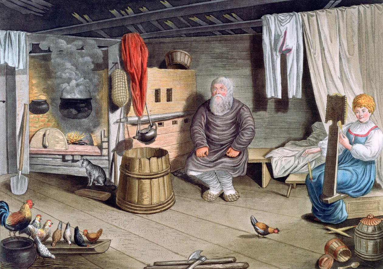 „Dom Chłopski”, Rosja, 1821 autorstwa AC Houbigaot