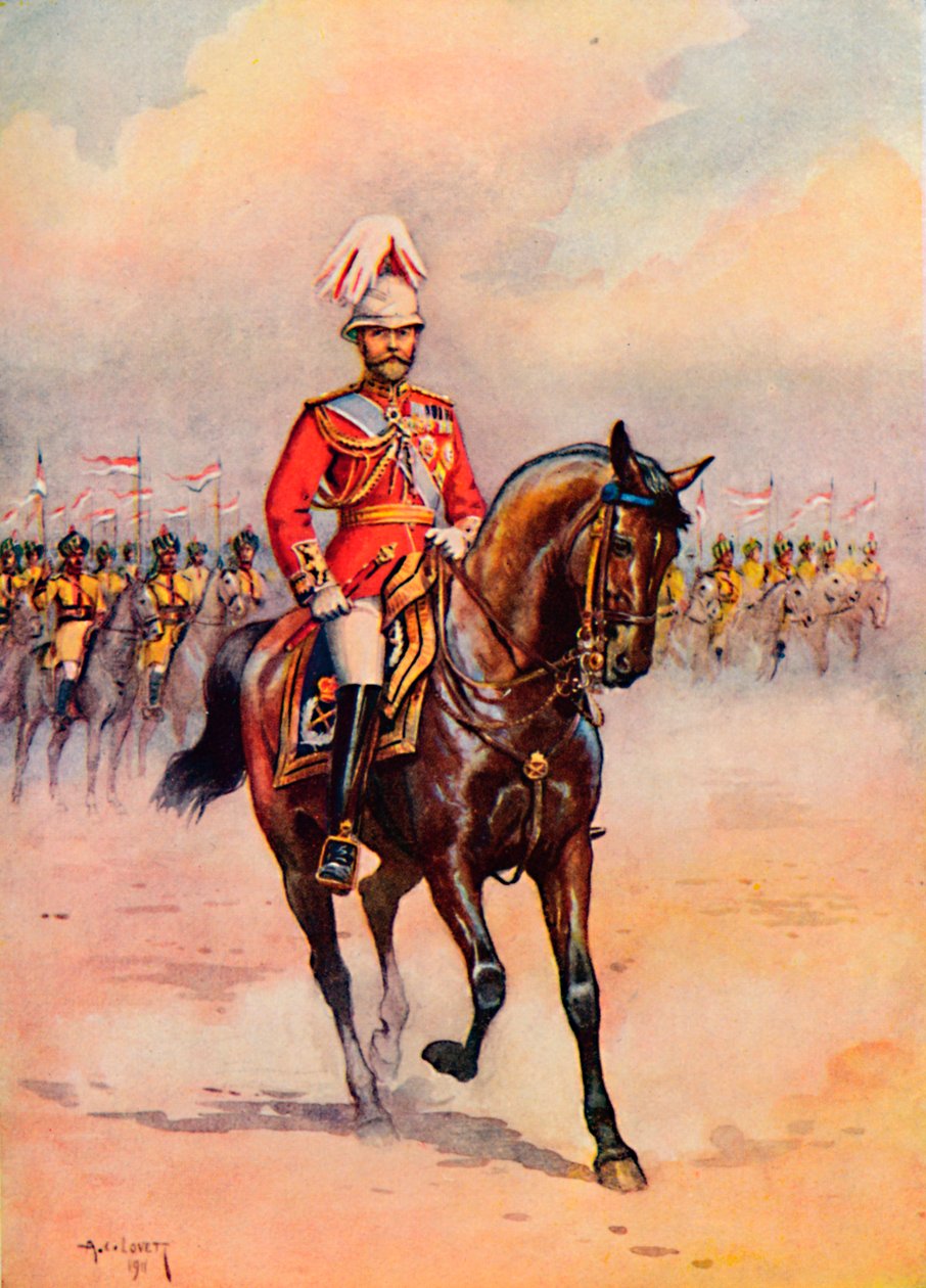„H.M. Król Jerzy w Indiach”, 1913 autorstwa AC Lovett