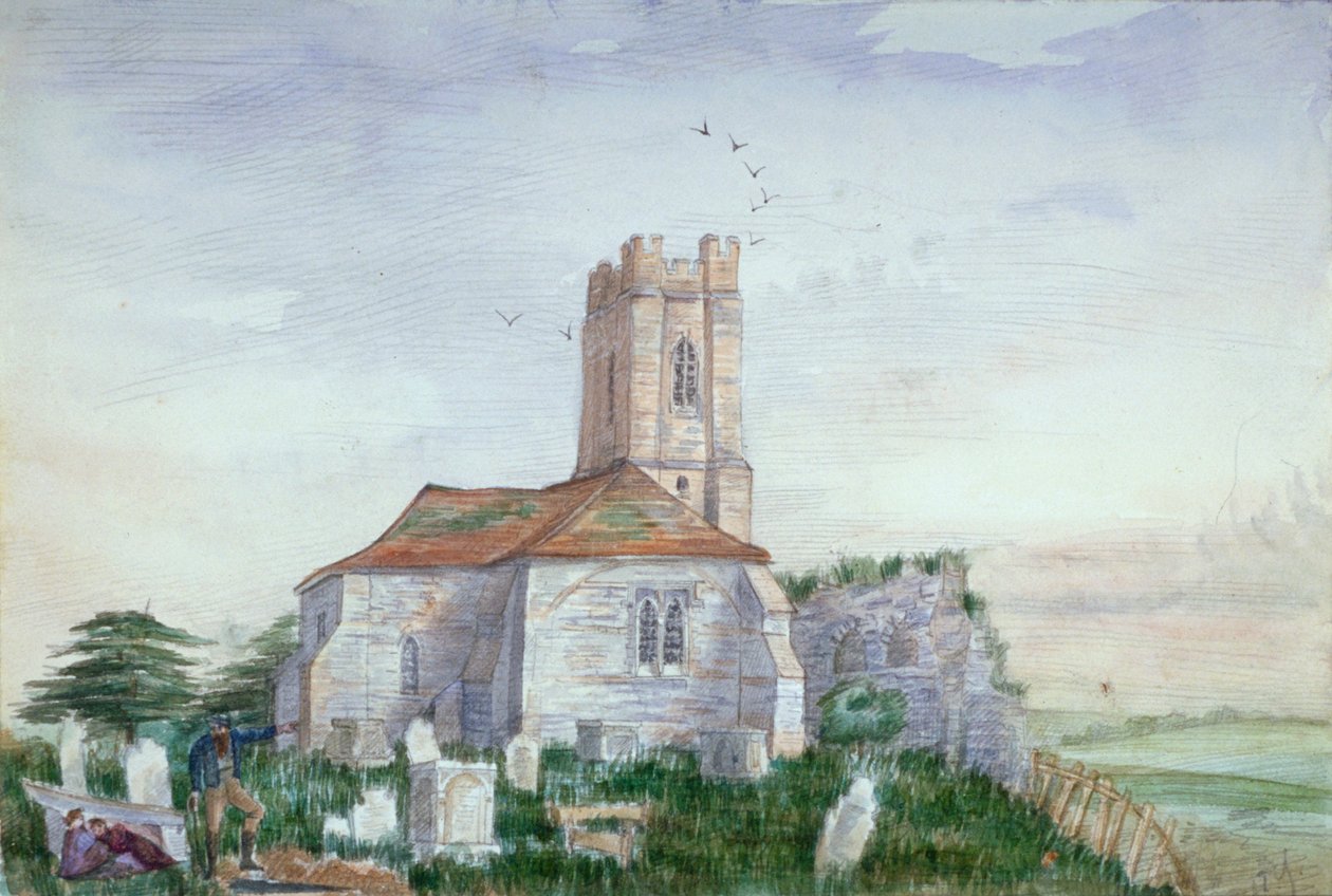 Kościół św. Mikołaja, Plumstead, Kent, ok. 1800 autorstwa AY
