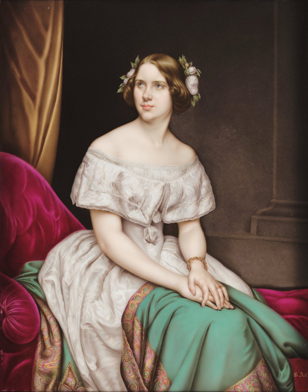 Portret Franciski de Bragança, księżnej Joinville autorstwa A. Asel