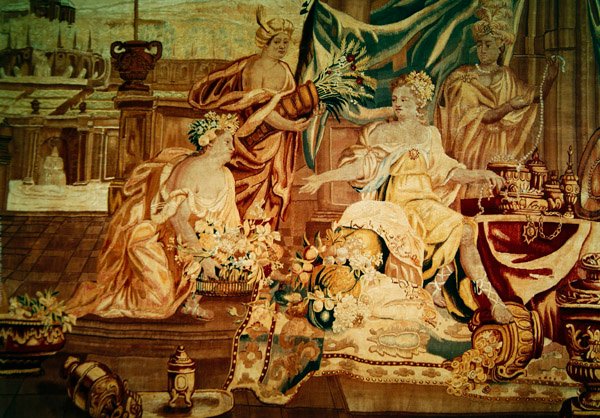 Azja, z gobelinu z czterech stron świata, detal figur, I poł. XVIII w. (detal 194760) autorstwa A. Baertams