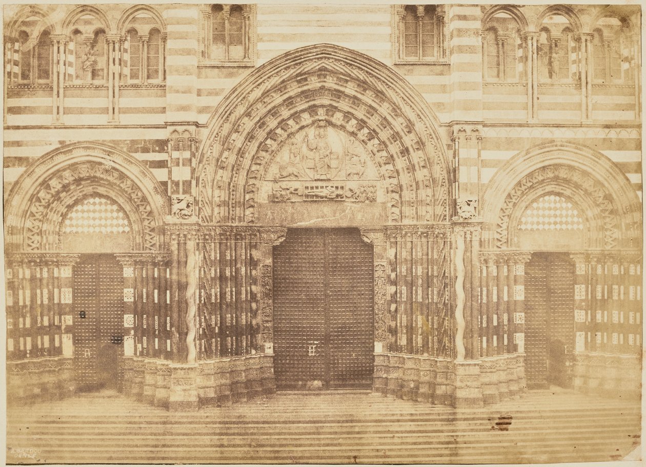 [Drzwi katedry w Genui] autorstwa A. Bardou