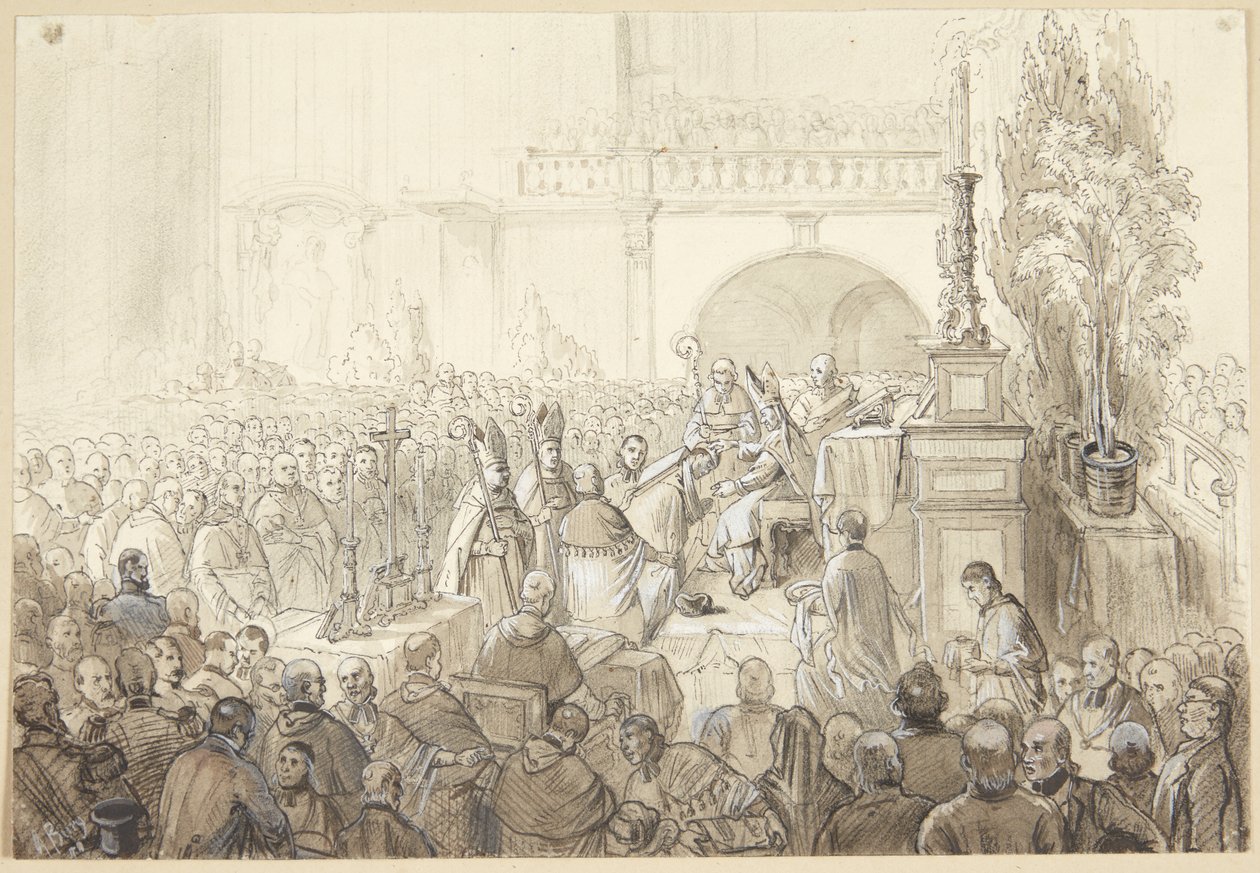 Ceremonia kościelna autorstwa A. Burg
