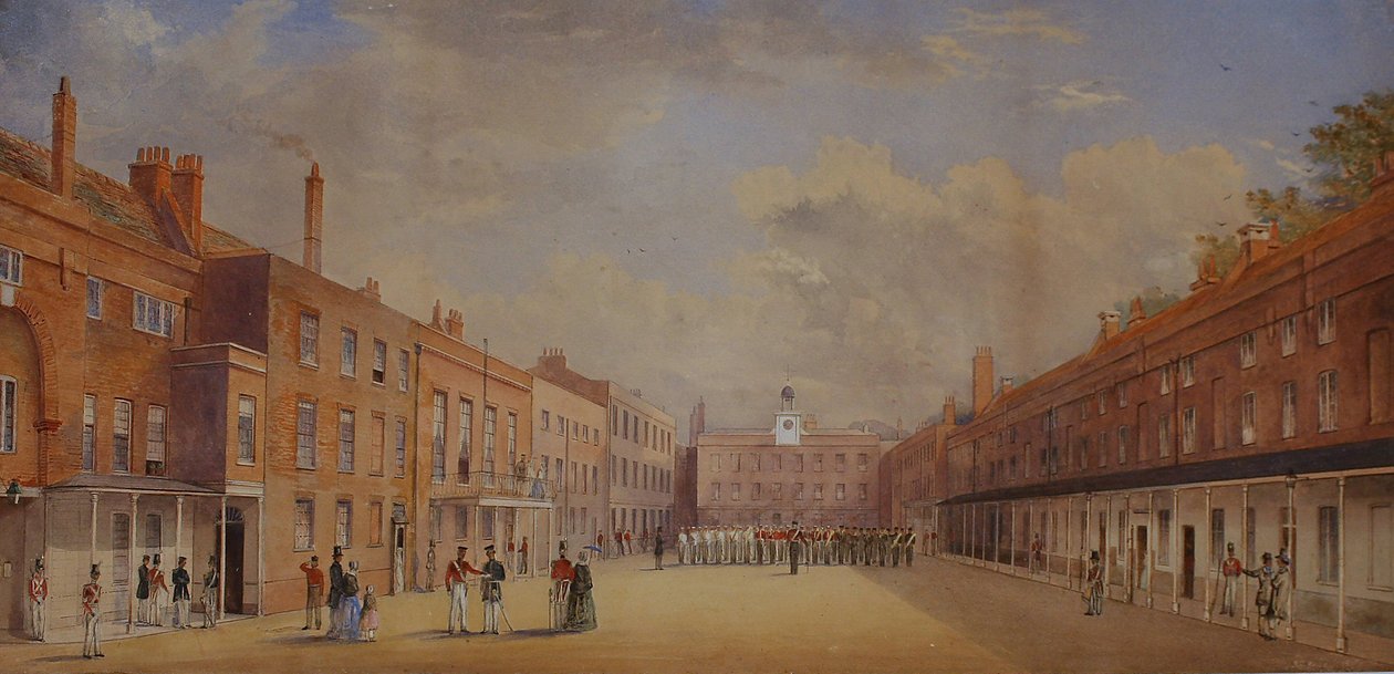 Stare koszary Clarence, Portsmouth, Hampshire, 1847 autorstwa A. C. Snape