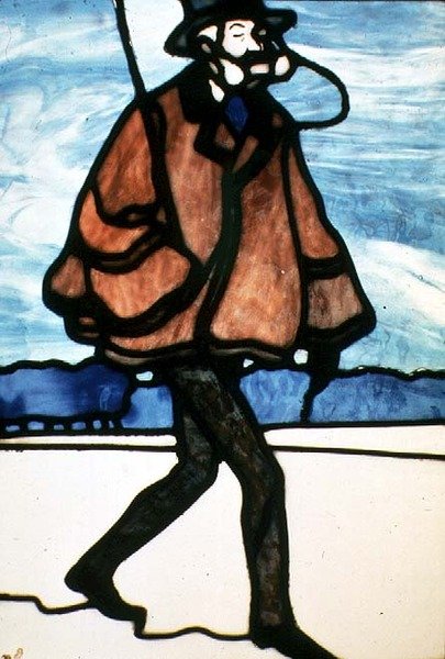 Dandy, ok. 1900 (witraże) autorstwa A. Canissar