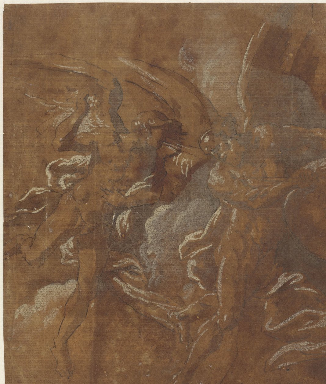 Dwóch skrzydlatych mężczyzn autorstwa A. Carracci (attributed to)