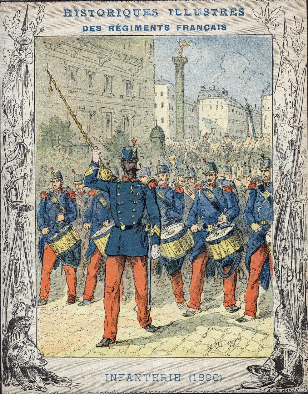 francuska piechota autorstwa A. Demarle