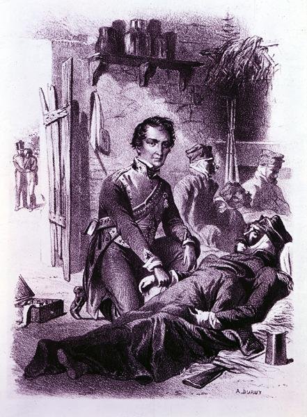 Paul Broussais w opiece nad chorymi autorstwa A. Duruy