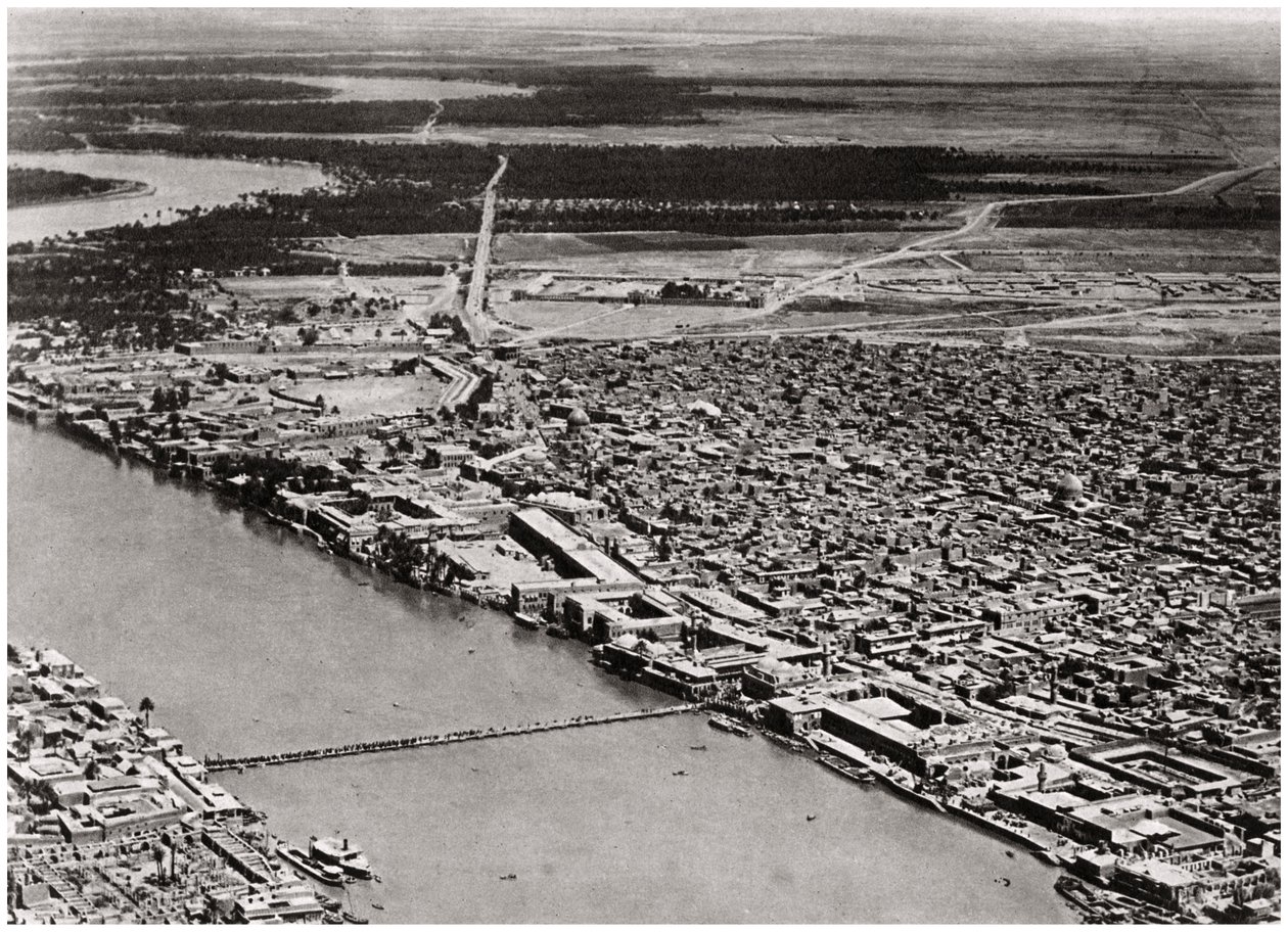 Bagdad z samolotu, Irak, 1925 autorstwa A. Kerim