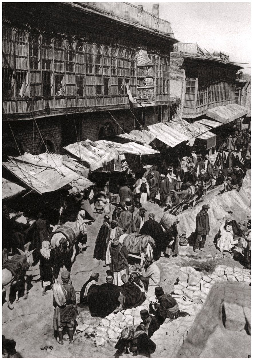 Targ Sheikh Gazal w Ashar, Basra, Irak, 1925. autorstwa A. Kerim