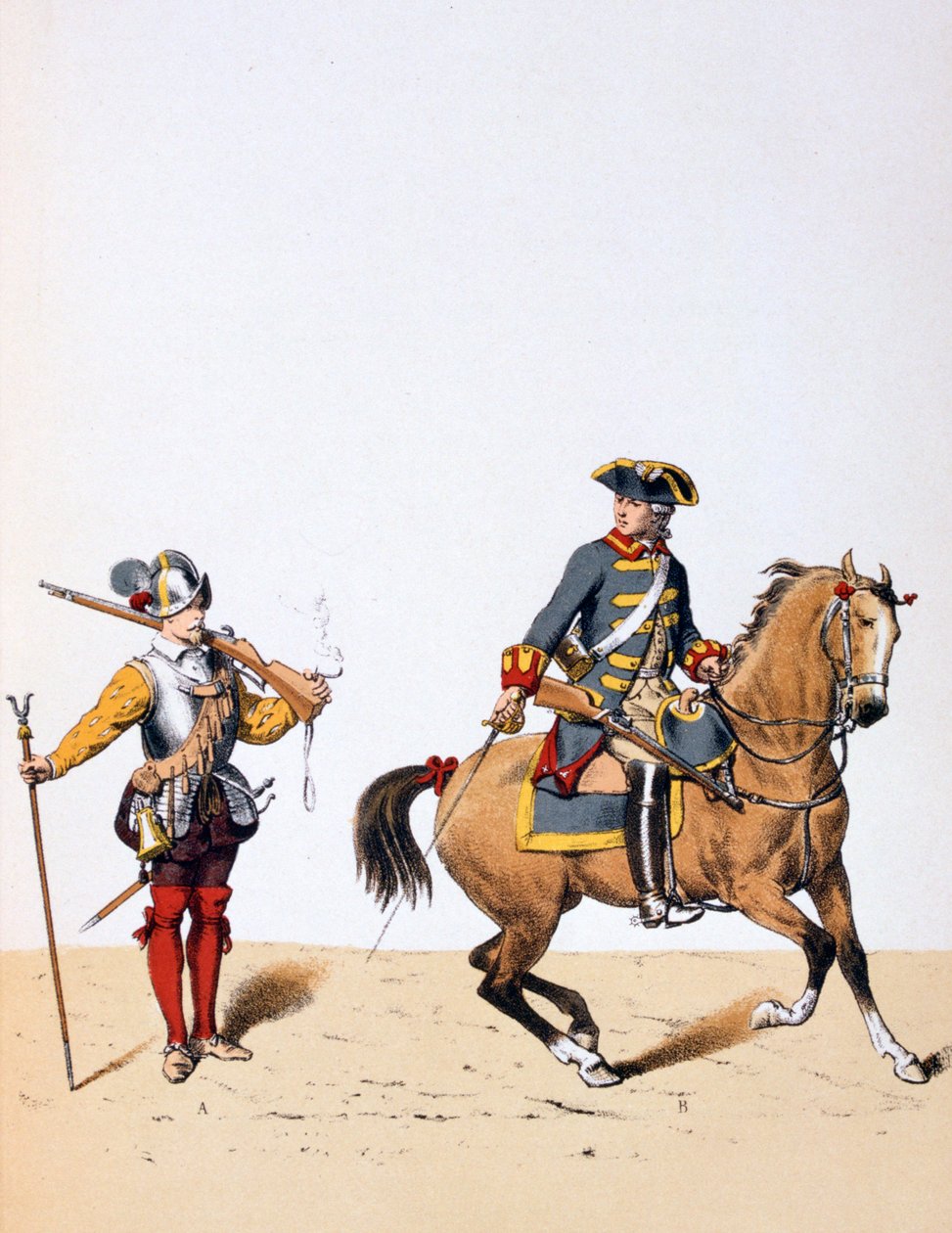 Francuskie wojska królewskie, c1750 1887 autorstwa A. Lemercier