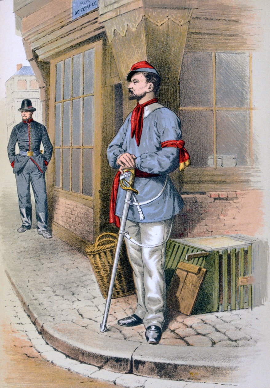 Paryska Gwardia Obywatelska, 1887 autorstwa A. Lemercier