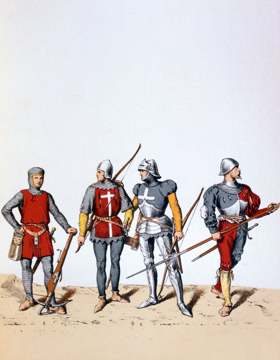 Oddziały Gwardii Królewskiej, XII-XVI w. 1887 autorstwa A. Lemercier