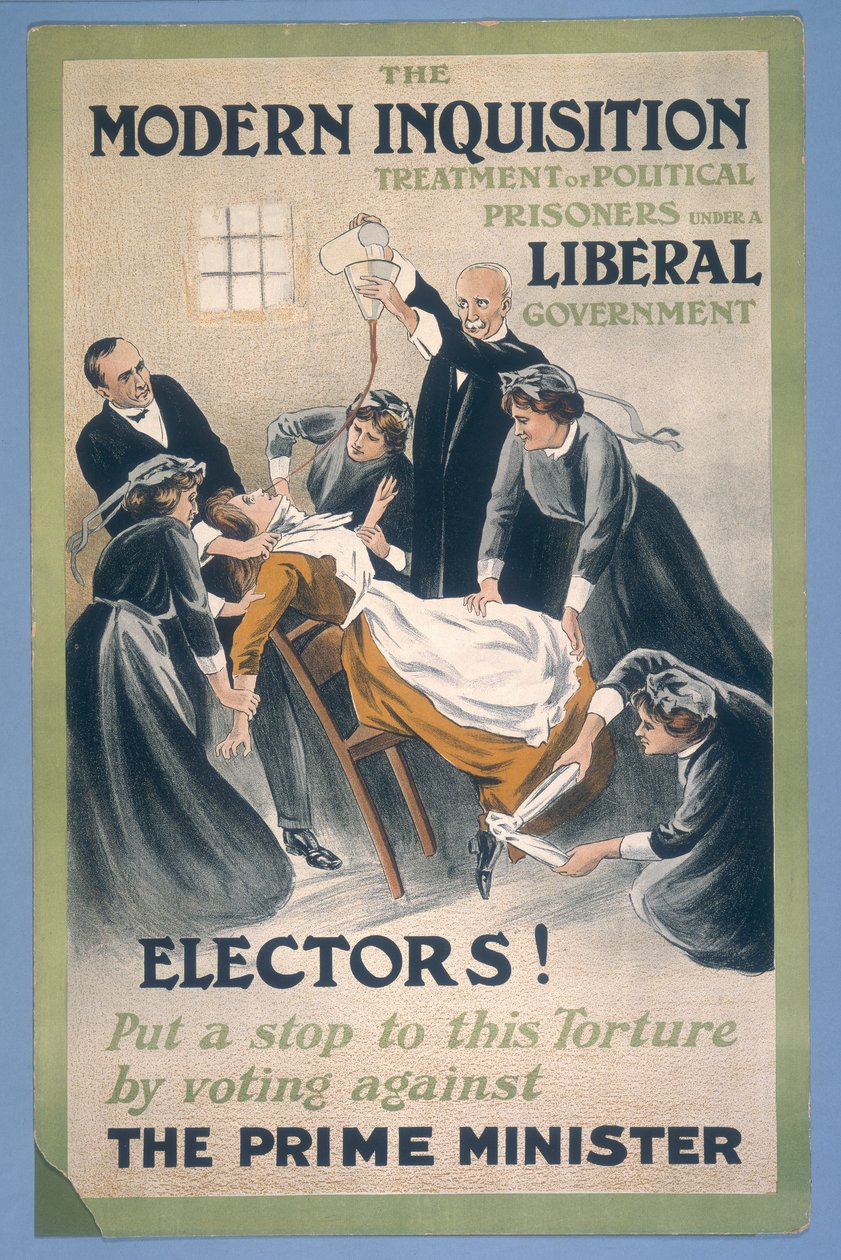 Więzień sufrażystka karmiony siłą, 1910 autorstwa A Patriot