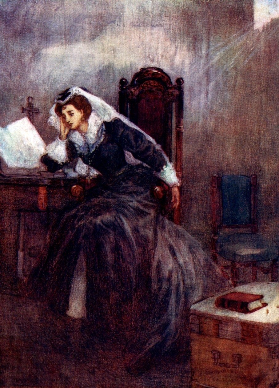 Przez dziewiętnaście lat ta biedna królowa była przetrzymywana w więzieniu, XVI wiek, 1905. autorstwa A. S. Forrest