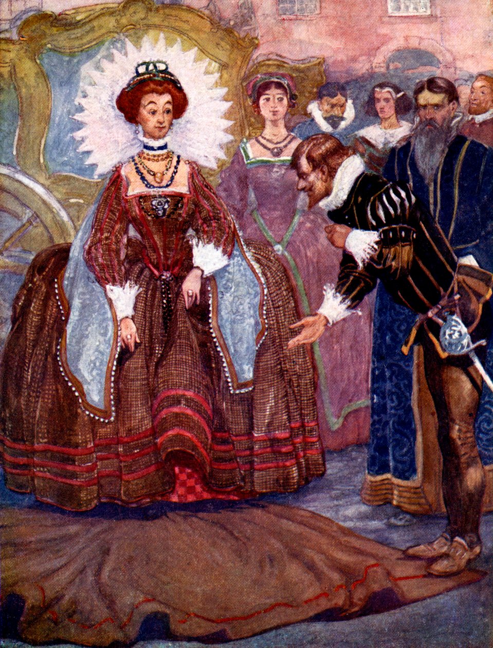 „Szybko zdejmując płaszcz rzucił go na ziemię”, 1581, 1905. autorstwa A S Forrest