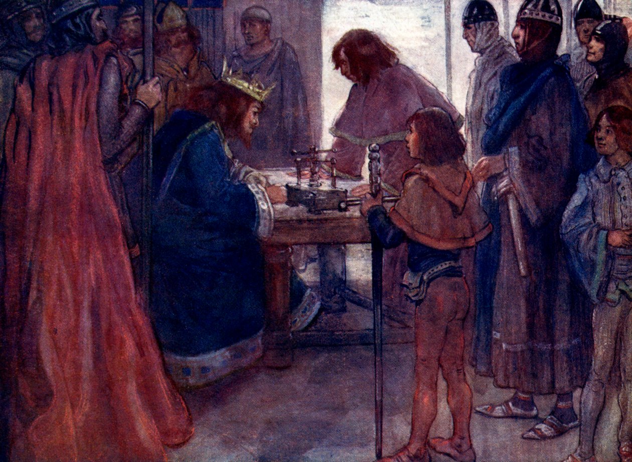 Wielka Karta została zapieczętowana pieczęcią królewską, 1215, 1905. autorstwa A. S. Forrest